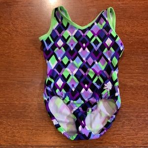 Leotard - purple blue and green. Child size M.